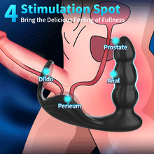 Load image into Gallery viewer, Penelope -3 Thrusting 10 Vibrating Cock Ring Prostate &amp; Perineal Massager