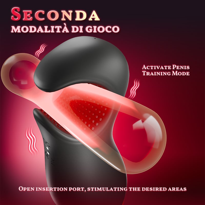 Enchantment - 9 Vibrations 4 Suctions Clamping Suction Oral Simulation Male Masturbator