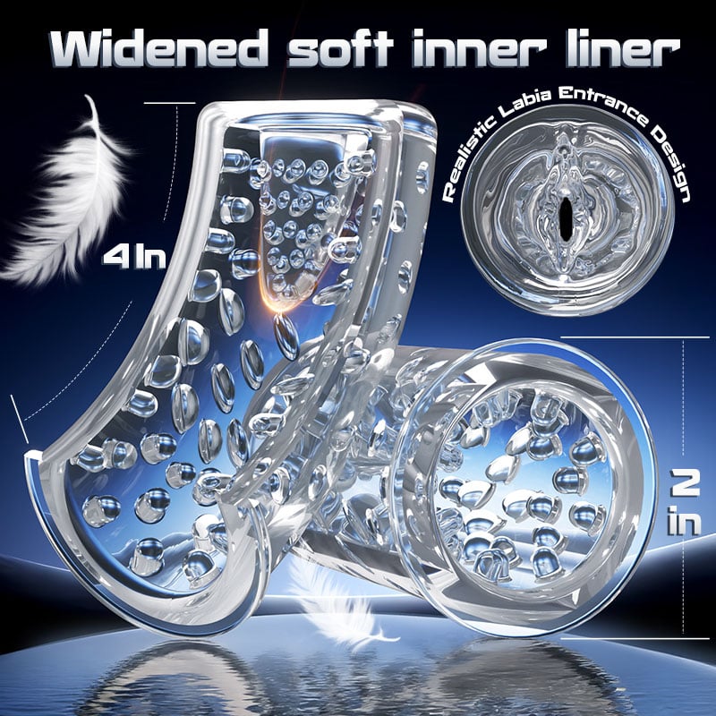 9 Rotating & 4 Suction & Licking Pocket Pussy One-Touch Boost Automatic Male Masturbator