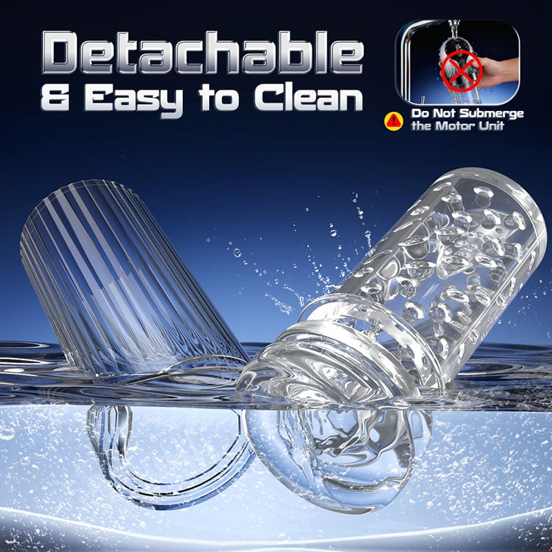 9 Rotating & 4 Suction & Licking Pocket Pussy One-Touch Boost Automatic Male Masturbator