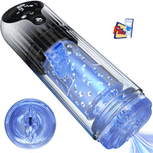 Load image into Gallery viewer, 9 Rotating &amp; 4 Suction &amp; Licking Pocket Pussy One-Touch Boost Automatic Male Masturbator