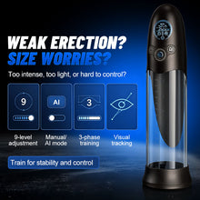 Load image into Gallery viewer, BathFun Pro - AI Pressure-Controlled 9 Vacuum Training LCD Real-Time Pressure Display 58dB Penis Pump