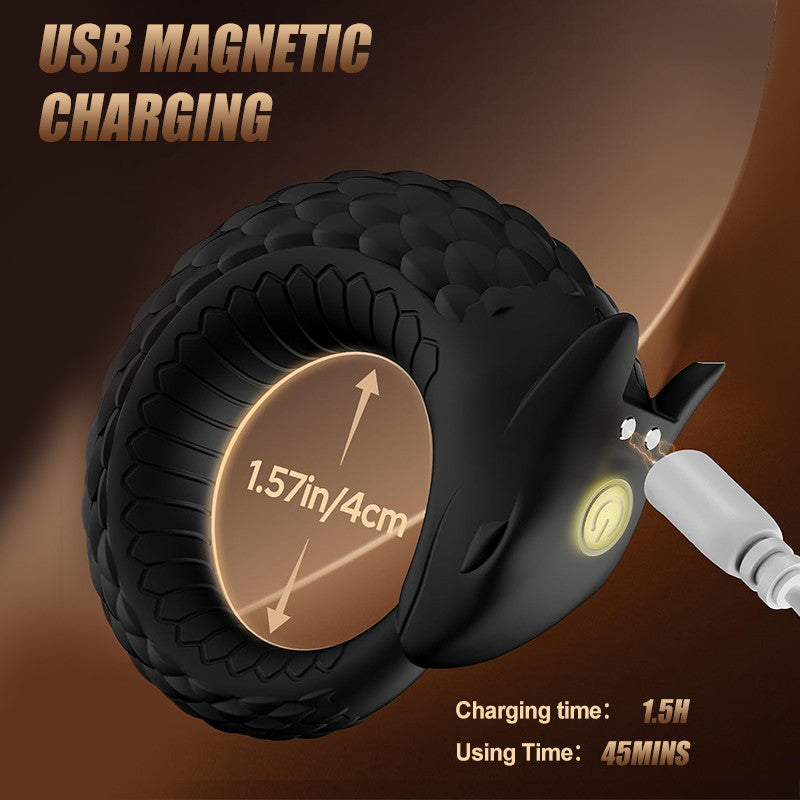 Dragon Thunder – 10 Vibration Cock Ring Long Lasting Silicone Toy