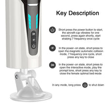 Load image into Gallery viewer, Men's Fully Automatic Telescopic Insertion Aircraft Cup Vibration Induction Speech Adult Sexual Products