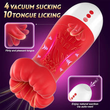 Load image into Gallery viewer, 10x Sucking &amp; Licking Vibrating Male Stroker