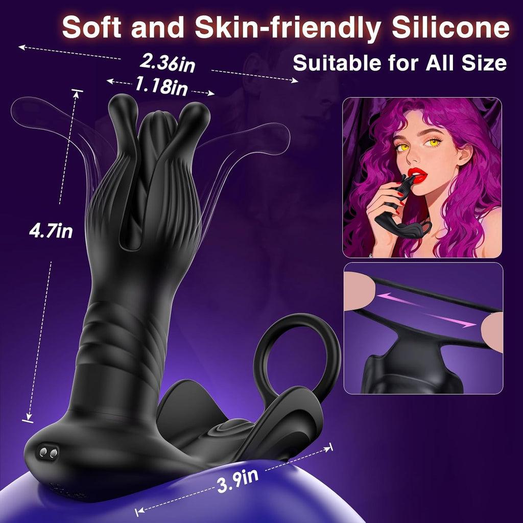 9 Tension Shock Flapping Prostate Massager Anal Toys