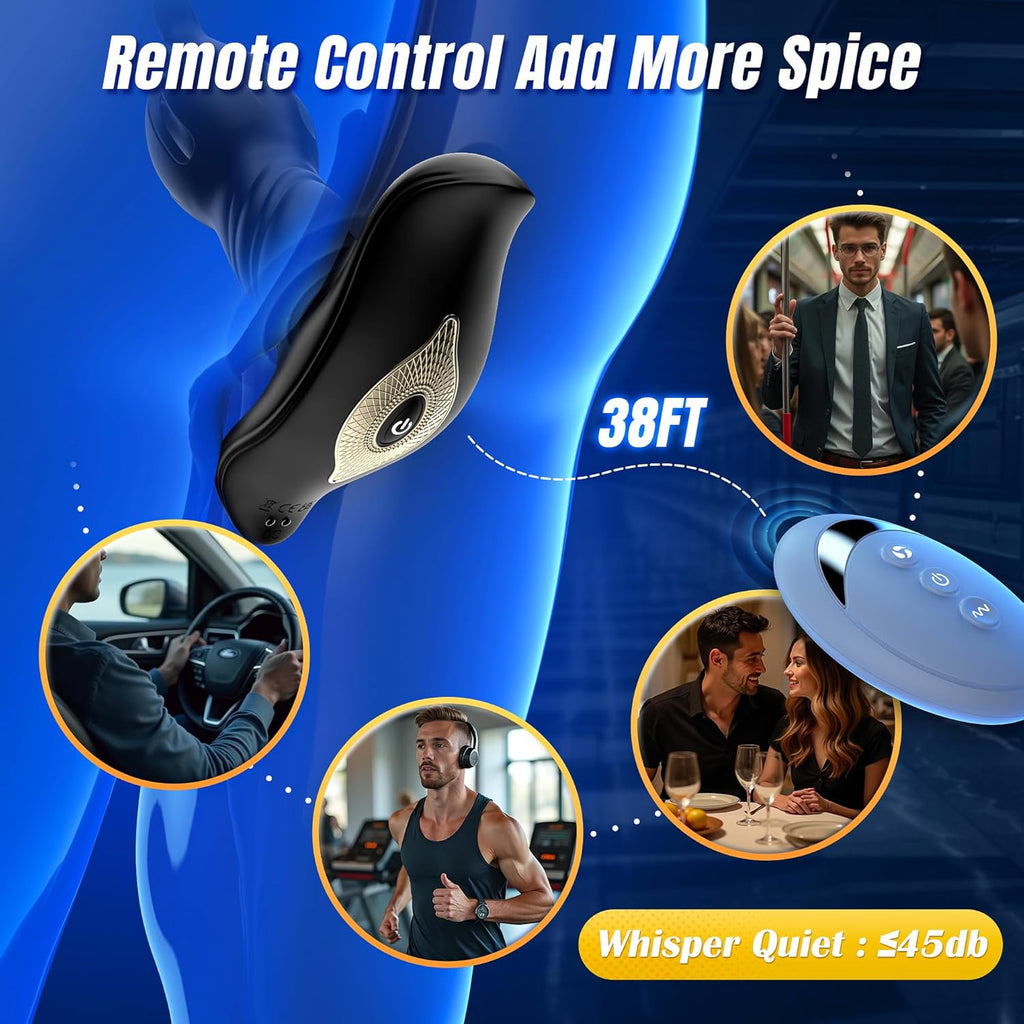 9 Tension Shock Flapping Prostate Massager Thrusting Vibrating Butt Plug