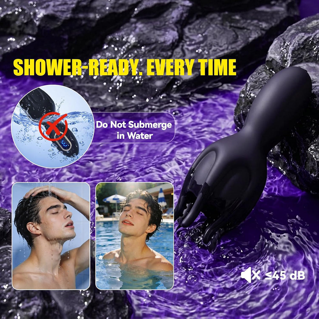 360° Conical Rotating Vibrating Penis Head Stimulator