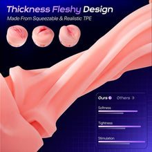 Load image into Gallery viewer, Men's masturbator sex toy with 9 suction modes and 9 vibration modes, pocket-sized vagina, and colorful light stimulating massager set